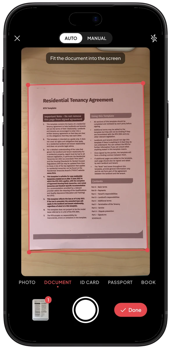 Scan to PDF in Scanpaper