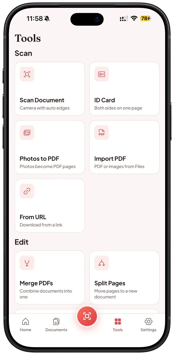 Merge & split in Scanpaper